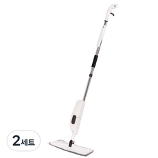 清潔噴霧拖把 白色+墊子 2入 刮水器組, 2組