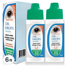 닥터드롭스 인 아이즈 반려동물 눈세정제, 60ml, 6개