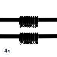 안뚫어고리 커튼링 10p, 블랙, 4개