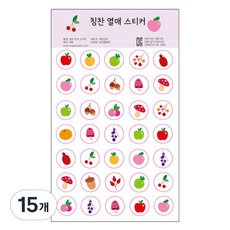칭찬열매 스티커, 15개, 6개입