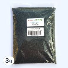 하늘e정원 세척된 세립 화장토 흑마사 흙, 3개, 1kg