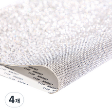 DIY興趣 方塊珠寶串珠 寶石膠帶裝飾貼紙 小, 4個, 01 白色