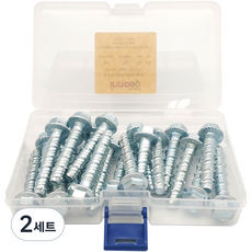 Ino五金 混凝土錨栓 法蘭螺栓 40mm x 30入 + 收納盒, 2套