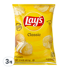 레이즈 클래식 감자칩, 42.5g, 3개