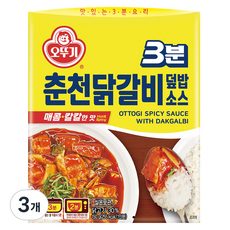 오뚜기3분 춘천닭갈비 덮밥소스, 150g, 3개