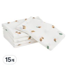 아가짱 퓨어 천 기저귀 특대형, 15개, 도토리