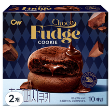 청우식품 초코퍼지쿠키, 165g, 2개