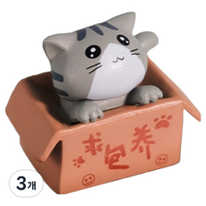 카메라 커버 캐릭터 후지필름 호환 냥이 고양이 박스 핫슈, 3개, 흑임자