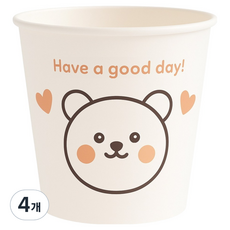 Iroul生活 小熊印花紙杯 180ml, 4個, 300入