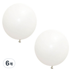 Sempertex 大型圓氣球 90cm, 白色, 6個