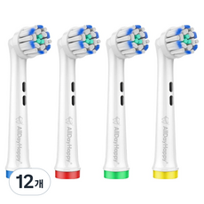 Alldayhappy EB-60X 歐樂B 電動牙刷 相容牙刷頭, 12個, 白色, 單一商品