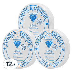 투데이리빙 비즈 팔찌 우레탄 줄 0.8mm CD_OAT_AL049E, 투명, 12개