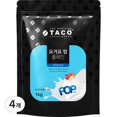 타코 요거요 팝 플레인, 1kg, 1개입, 4개