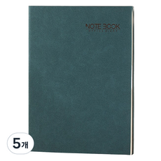 Madakkumi 商務辦公用高級筆記本 A5 日記本 B款, 5個, 08 羊皮 藍綠色