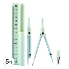 Sevenzip 粉彩圓規 綠色, 5個