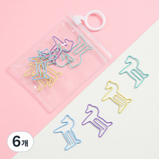 문곰상점 캔디 컬러 클립 포니 랜덤발송, 6개, 10개입