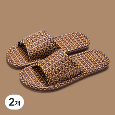 EVER HOUSE PAPYRUS 涼感室內拖鞋, 深棕, 2個