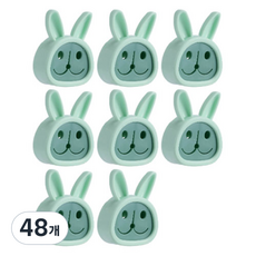 多用途兔子毛巾塞掛架, 06 薄荷綠, 48個