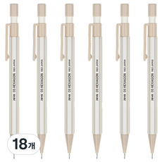 JAVAPEN 六角自動鉛筆 米色, 0.5mm, 18個