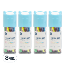 민화샵 수성 사인펜 24종 세트, 블루(UDPAT0044), 8세트