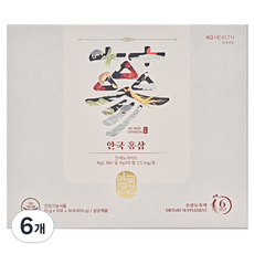 AG HEALTH 6年根紅蔘日常條裝 10入+購物袋, 6個, 150g