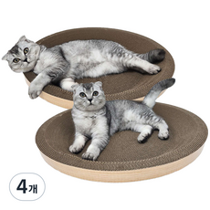 로위드 원형 B골 고양이 스크래쳐, 우드, 4개