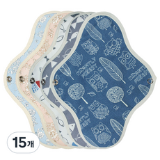 Weasley 棉質衛生棉 顏色隨機, 1入, 15個, 中型