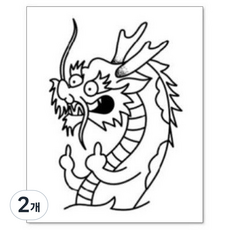 gelluna 半永久老虎插畫 獨特 特殊 獵奇 紋身貼紙, 2個, T-340