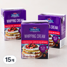 엠보그 휘핑크림, 15개, 200ml