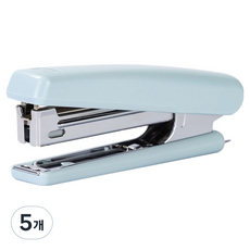 deLi 得力 去心柔和色迷你訂書機, 5個, 粉藍色