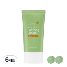 김정문알로에 큐어 아쿠아 마일드 수딩 선젤 50ml + 2X 크림 3.5g x 2p, 6세트