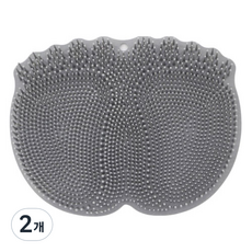 엣지프로 실리콘 풋 브러쉬 발세척 매트 풋클리너 그레이, 1개입, 2개