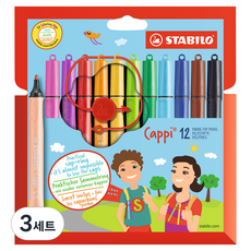 스타빌로 카피 12색 사인펜 + 카드보드 세트, 단품, 3세트