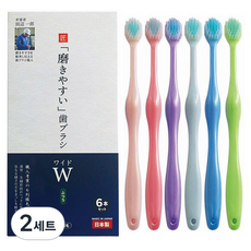 타나베 일본 장인칫솔 와이드 보통 LT-56, 6개입, 2세트