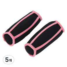 홈다홈트 핸들형 모래주머니 저중량 아령 2p 핑크, 5개, 450g