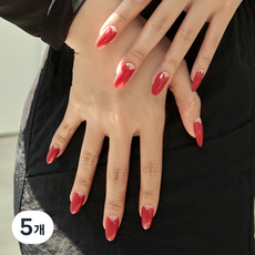 MUZ MAK 可重複使用杏仁形美甲片, 摯愛, 5套