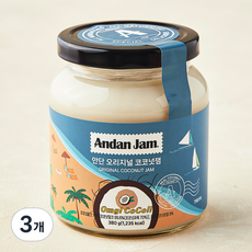 안단잼 오리지널 코코넛잼, 380g, 3개