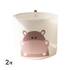 TCR毛氈玩具籃子收納盒, 河馬, 2個