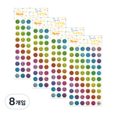Petit 閃亮微笑貼紙 4入, da5333, 8入