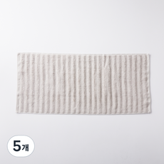 라피니라 모던하우스 자카드 세면타월 40 x 90 cm 230g 면사, 5개, 연그레이