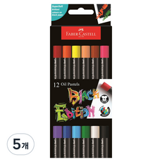 파버카스텔 블랙에디션 오일파스텔, 5개, 12색
