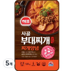 해표 부대찌개 양념, 5개, 120g