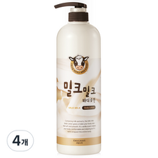 과일나라 밀크밀크 바디로션 vanilla, 1L, 4개