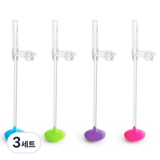 munchkin 滿趣健 握把加重吸管杯 207ml 替換吸管補充包 4件組, 3套, 藍色 + 綠色 + 紫色 + 粉紅色