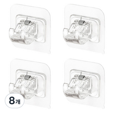 Dr.Mutagong 免鑽孔黏貼式伸縮桿 ABS 支架 4入 XG-05, 透明, 8個