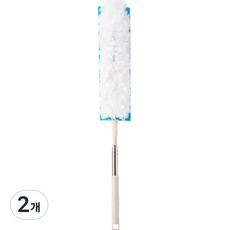 리썬 일회용 정전기 신축 먼지떨이개 1.3m, 블루화이트, 2개