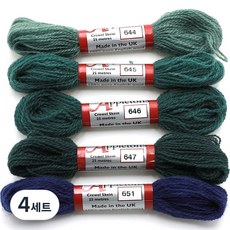 JoyJasu Appleton 羊毛繡線 5件組, 4套, 644, 645, 646, 647, 651
