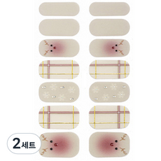 가이만 셀프 아트 네일스티커 세트, 2세트, ZX-3784