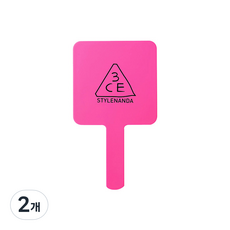 3CE 迷你方形手鏡, 2個, 粉紅色