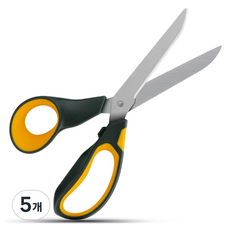 델리 이지 소프트 컷팅 가위 77762, 옐로우, 5개